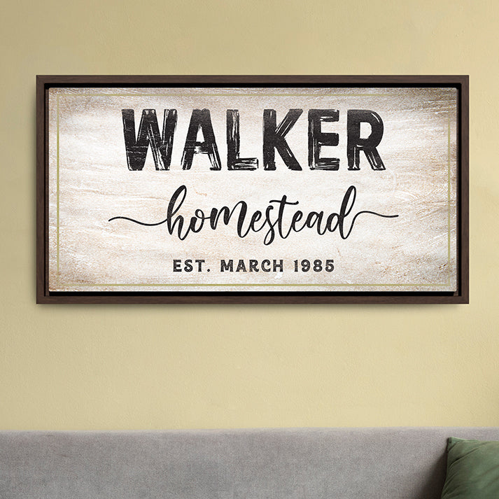 Personalized Homestead Sign | Custom Rustic Wooden Farmhouse Wall Art, Vintage Family Plaque, Customizable Homestead Est. Date, Farmhouse Kitchen & Garden Decor, Unique Gift for Farmers & Country Homes
