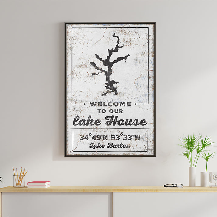 Custom Lake House Sign | Personalized Art Print for Lake House Decor | Lake Sign | Outdoor Lakehouse Sign | Family Lake Name Sign | Perfect for Housewarming, Mother's Day, or Wedding Gifts