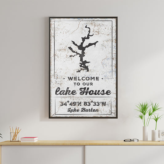 Custom Lake House Sign | Personalized Art Print for Lake House Decor | Lake Sign | Outdoor Lakehouse Sign | Family Lake Name Sign | Perfect for Housewarming, Mother's Day, or Wedding Gifts