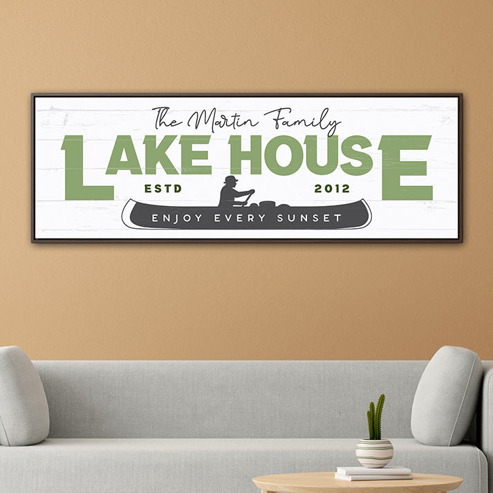Custom Lake House Sign - Personalized Lake Life Sign for Lake House Decor, Beach House, Outdoor & Farmhouse Wall Art - Fishing & Camping Gifts for Him, Dad, or Father's Day