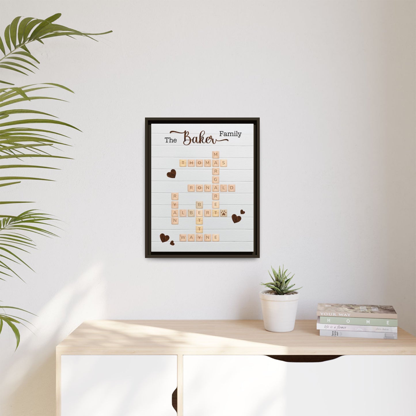Custom Scrabble Family Name Signs - Personalized Family Name Scrabble Wall Art - Crossword Name Sign for Home Décor, Anniversary, Mother’s Day