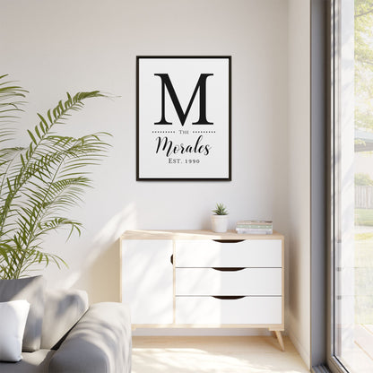 Family Name Wall Art – Custom Monogram and Last Name Sign for Weddings, Anniversaries, and Home Decor