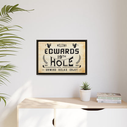 Custom 19th Hole Signs | Personalized Masters Golf Club Wall Art & Decor | Unique Golf Gifts for Husband, Men, Father’s Day, Birthday, Housewarming | Golf Graphic