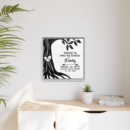 Custom Family Tree Sign - Personalized Family Tree Template, Ancestral Pedigree & Genealogy Chart Wall Art -Adoption Quote - Second Marriage Decor