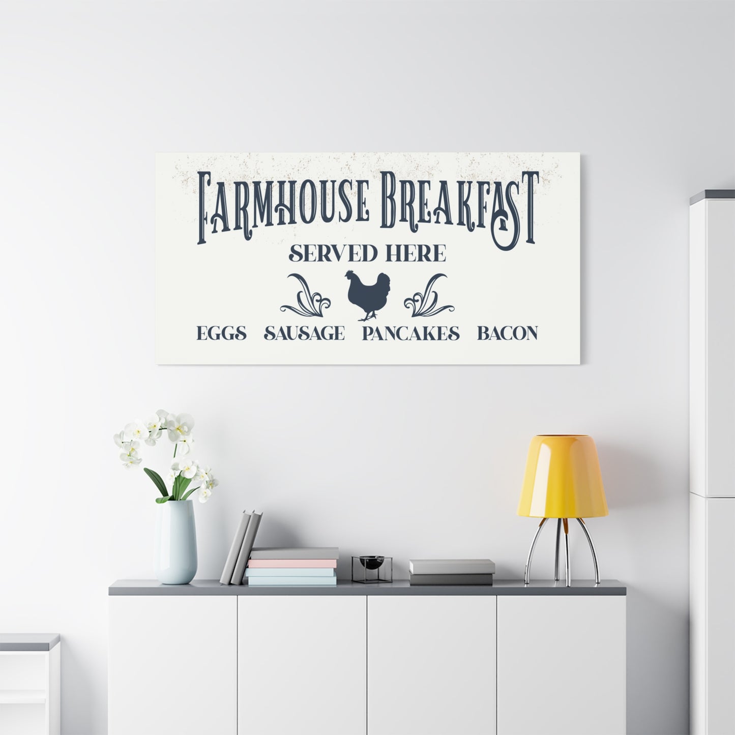 Personalized Farmhouse Kitchen Signs, Vintage Farmhouse Breakfast Sign, Farmhouse Kitchen Wall Art, Customizable Rustic Farmhouse Kitchen Signs for Home Decor