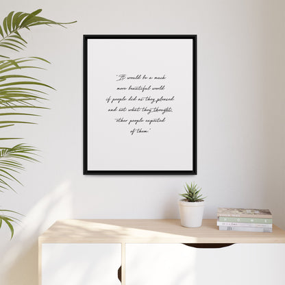 Custom Bedroom Quote Wall Art - Personalized Inspirational Typography Print for Bedrooms, Living Rooms - Framed Canvas - Minimalist Bedroom Wall Décor