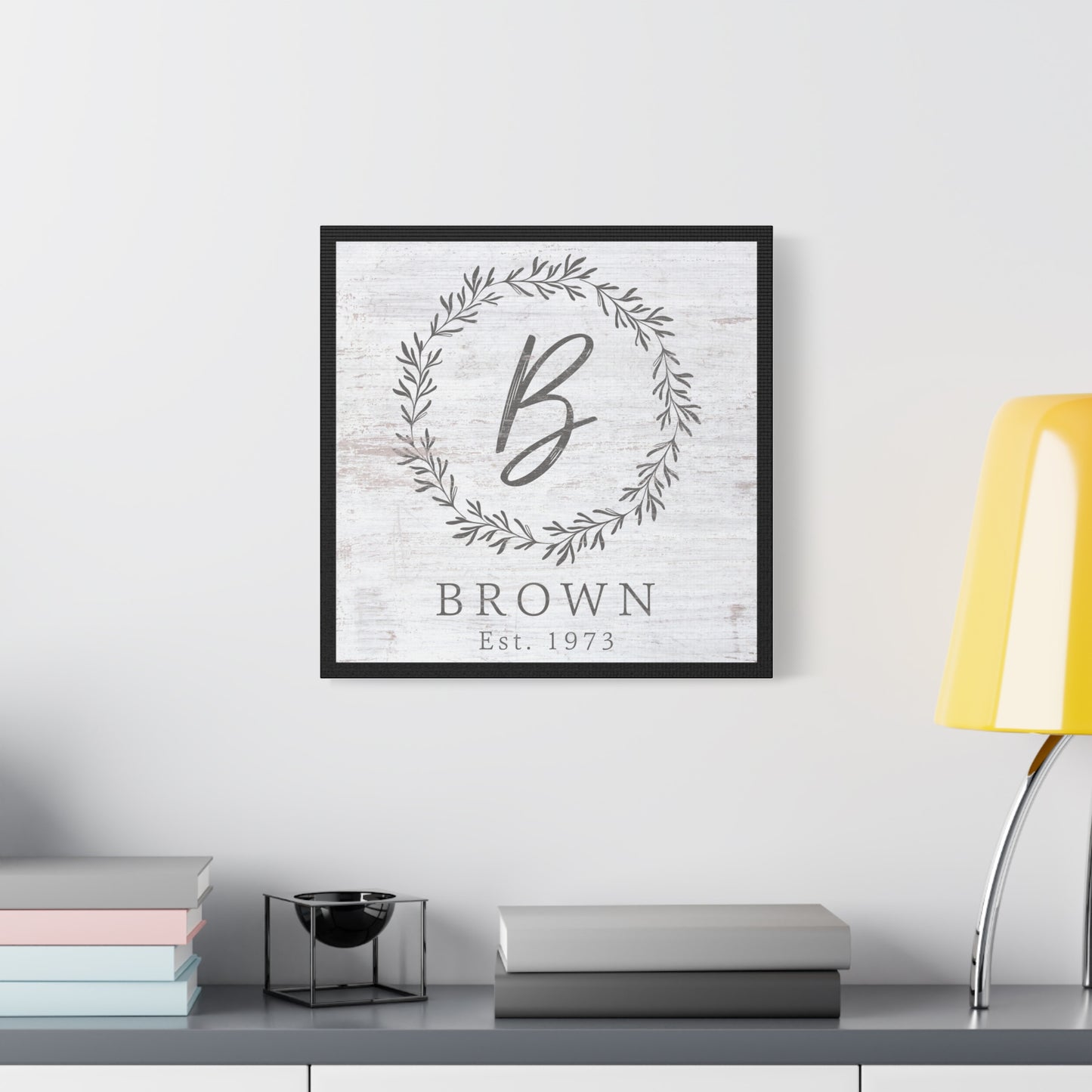 Custom Monogram Family Last Name Sign - Personalized Monogram Family Last Name Sign - Farmhouse Décor - Gift for Wedding, Anniversary, Religious Occasion, Pet Lovers