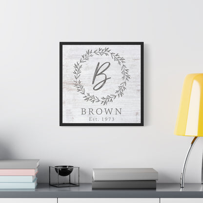 Custom Monogram Family Last Name Sign - Personalized Monogram Family Last Name Sign - Farmhouse Décor - Gift for Wedding, Anniversary, Religious Occasion, Pet Lovers