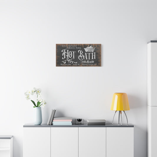 Personalized Hot or Cold Bath Sign for Bathroom - Rustic Farmhouse Bathroom Wall Decor | Vintage Style Bubble Bath Sign | Classic Bathroom Wall Art | Funny Bathroom Sign | Bathroom Printable