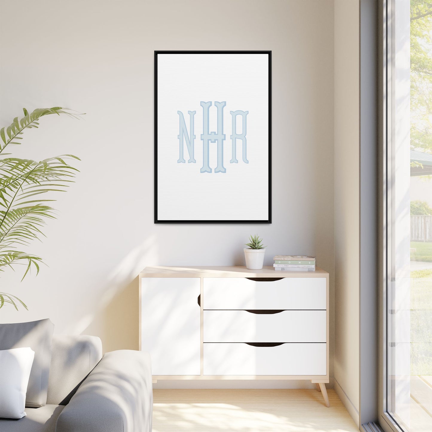 Personalized Monogram Wall Decor | Custom Name & Initial Print | Custom Letter Monogram | Neutral Nursery Art for Boys & Girls | Framed Initial Wall Hanging | Baby Room Wall Decor Ideas