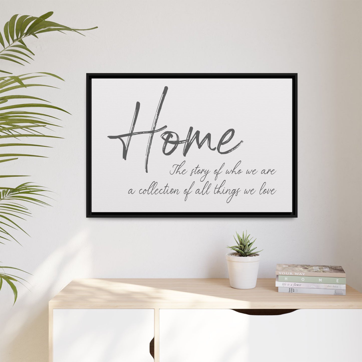 Home The Story Of Who We Are Sign – Family Wall Art, Wedding and Anniversary Gift, Farmhouse Sign