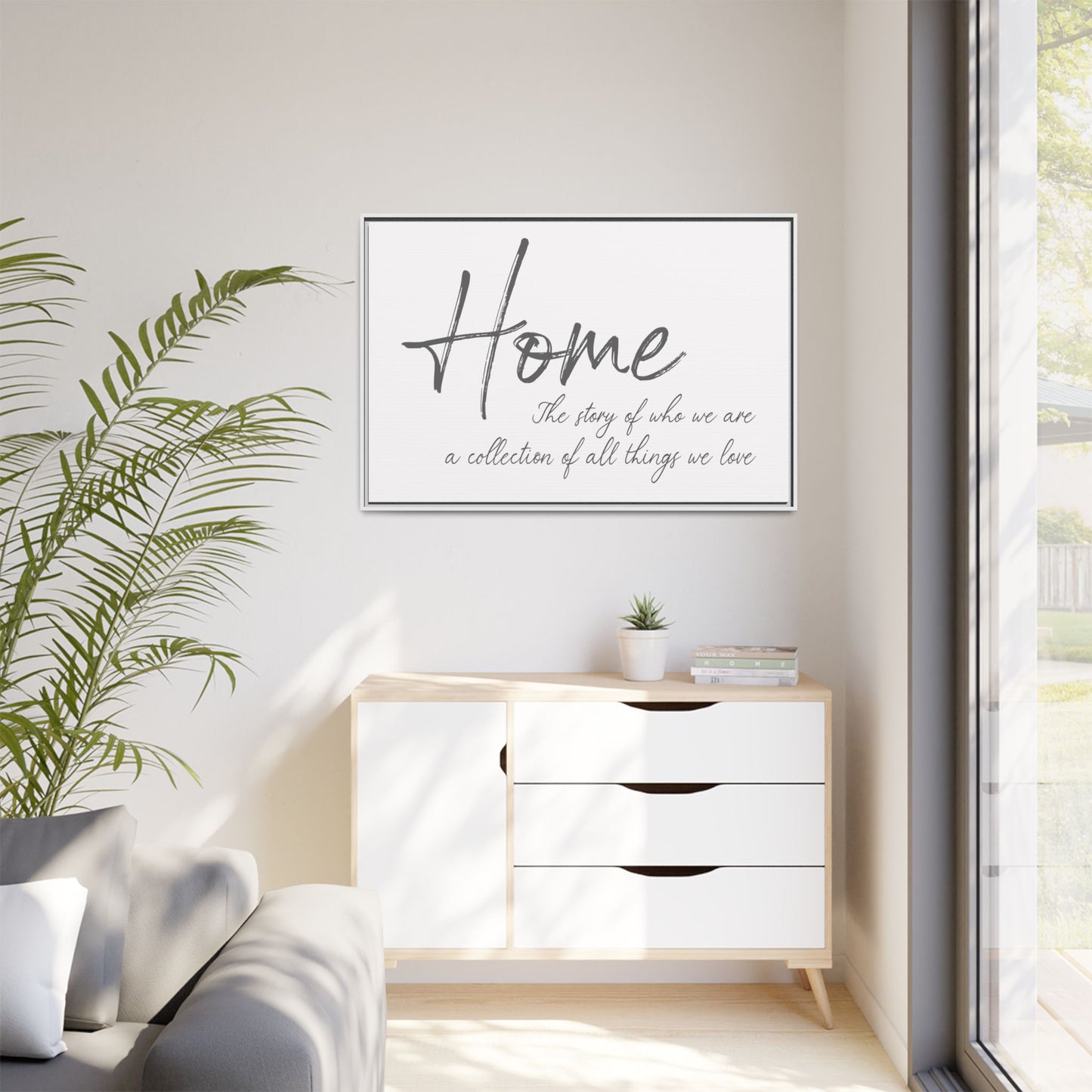 Home The Story Of Who We Are Sign – Family Wall Art, Wedding and Anniversary Gift, Farmhouse Sign