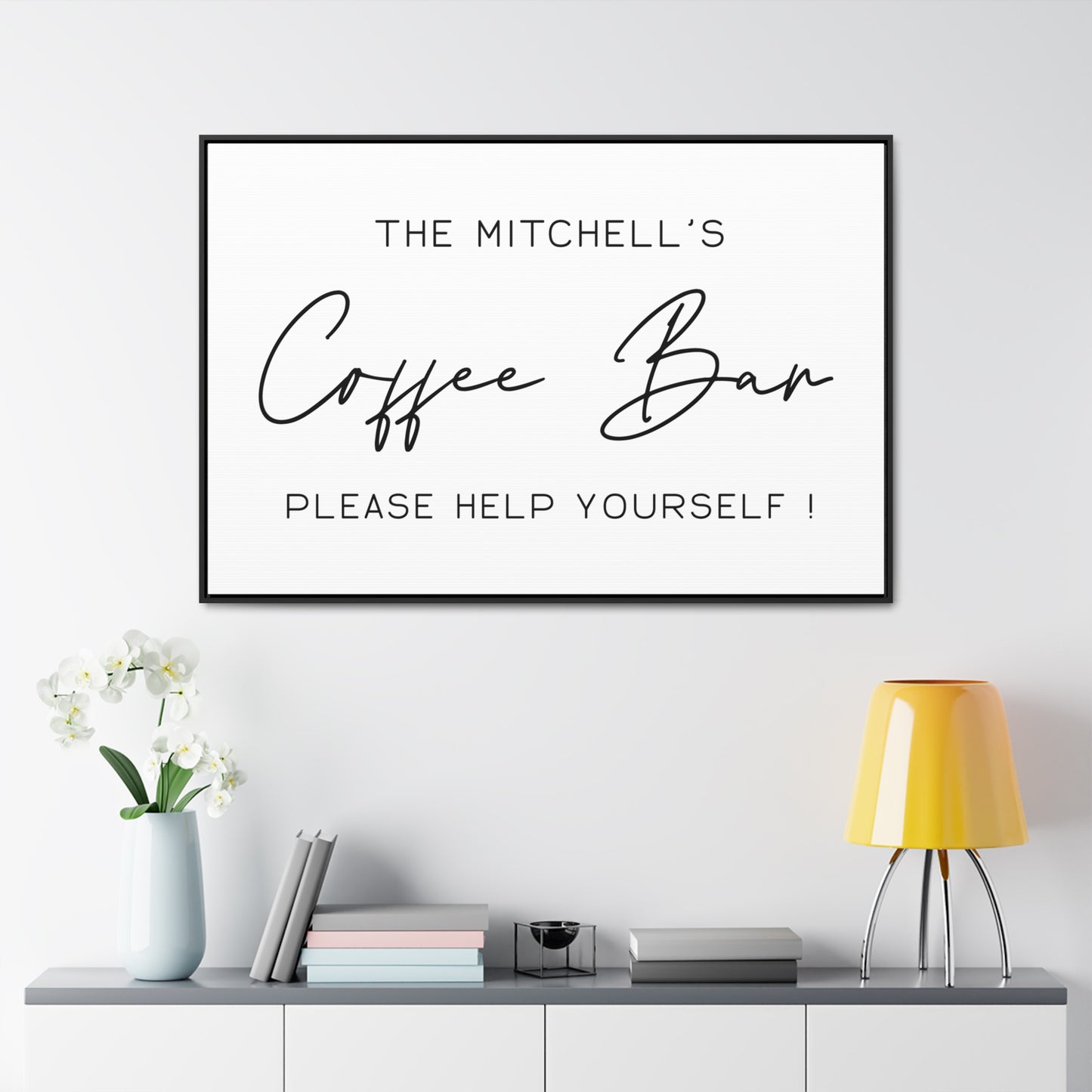 Personalized Coffee Bar Sign | Last Name Coffee Bar Wall Decor | Kitchen Wall Art for Coffee Enthusiasts | Customizable Coffee Shop Sign for Home or Office