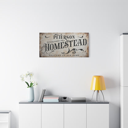 Personalized Homestead Sign - Custom Family Name Sign, Rustic Farmhouse Wall Decor, Vintage Wooden Plaque, Homestead Gifts, Family Heritage Display, Establish Date Sign, Country Home Decor