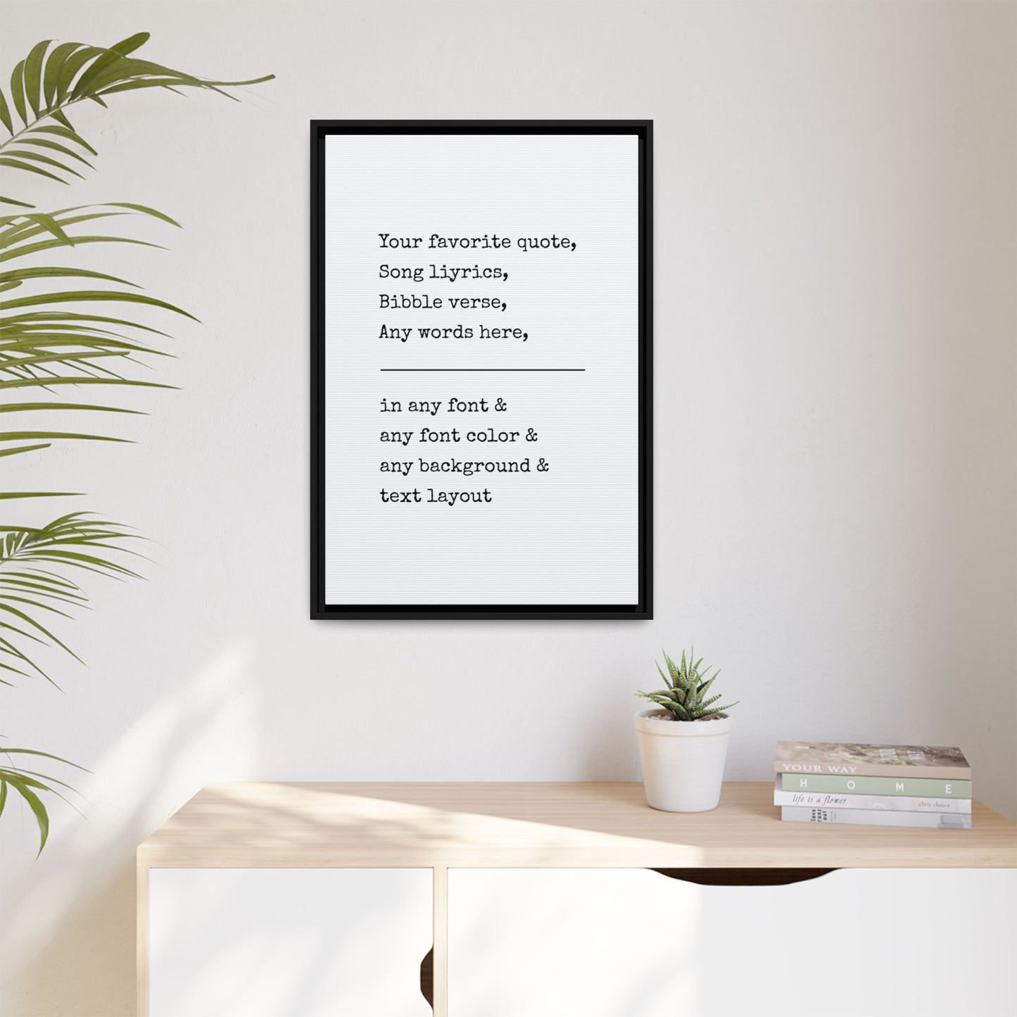Custom Bedroom Quote Wall Art | Personalized Song Lyrics, Wedding Vows, or Bible Verse for Bedroom Wall | Valentine’s Day, Anniversary, or Wedding Gift for His or Her | Framed Calligraphy