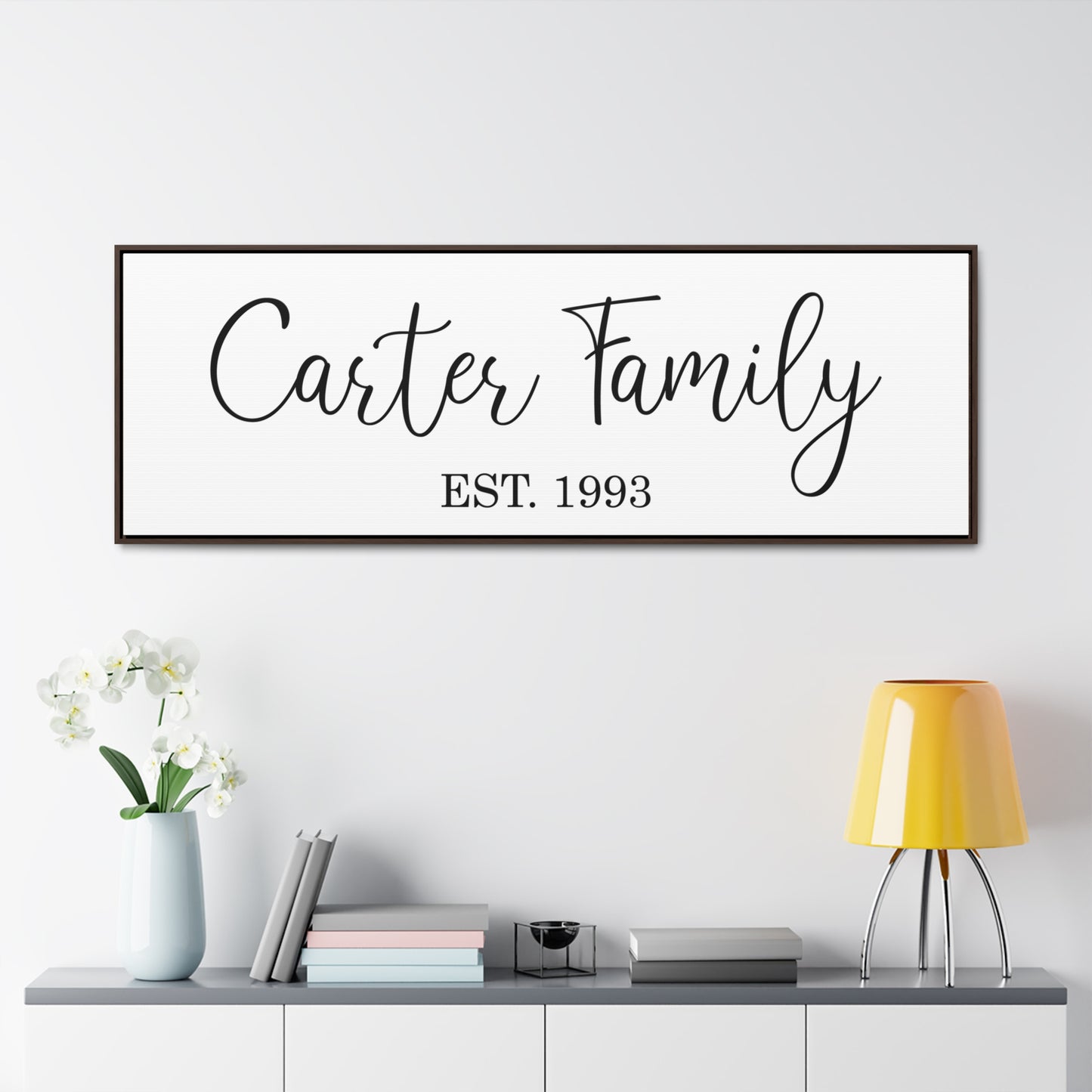 Family Last Name Canvas, Wedding Gift, Established Familiy Date Sign, Canvas Decor, Wall Decor