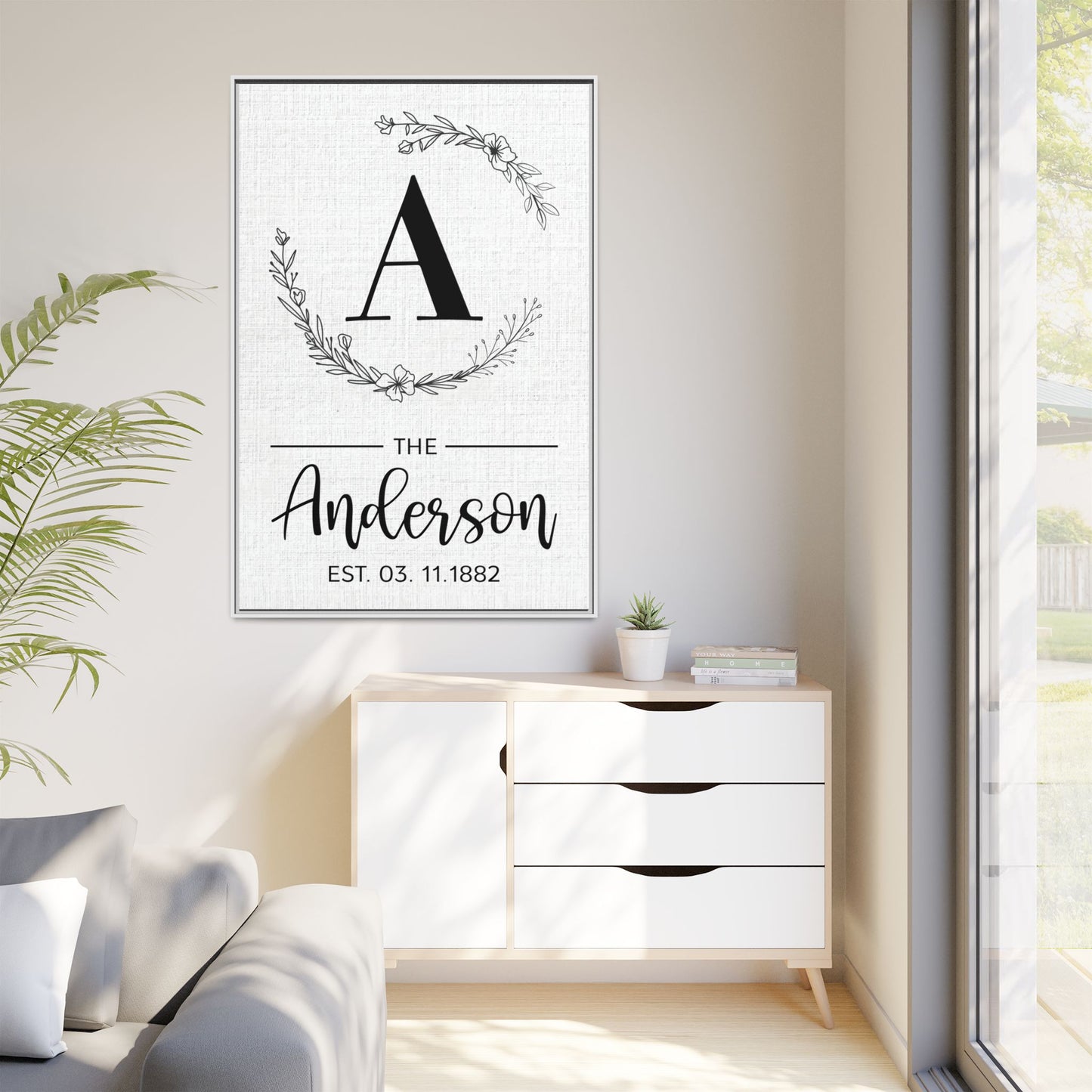 Customized Monogrammed Wall Art – Personalized Name Prints for Nursery, Kids Room & Baby Shower Gift | Wildflower Decor, Newborn Name Sign & Initial Name Letter