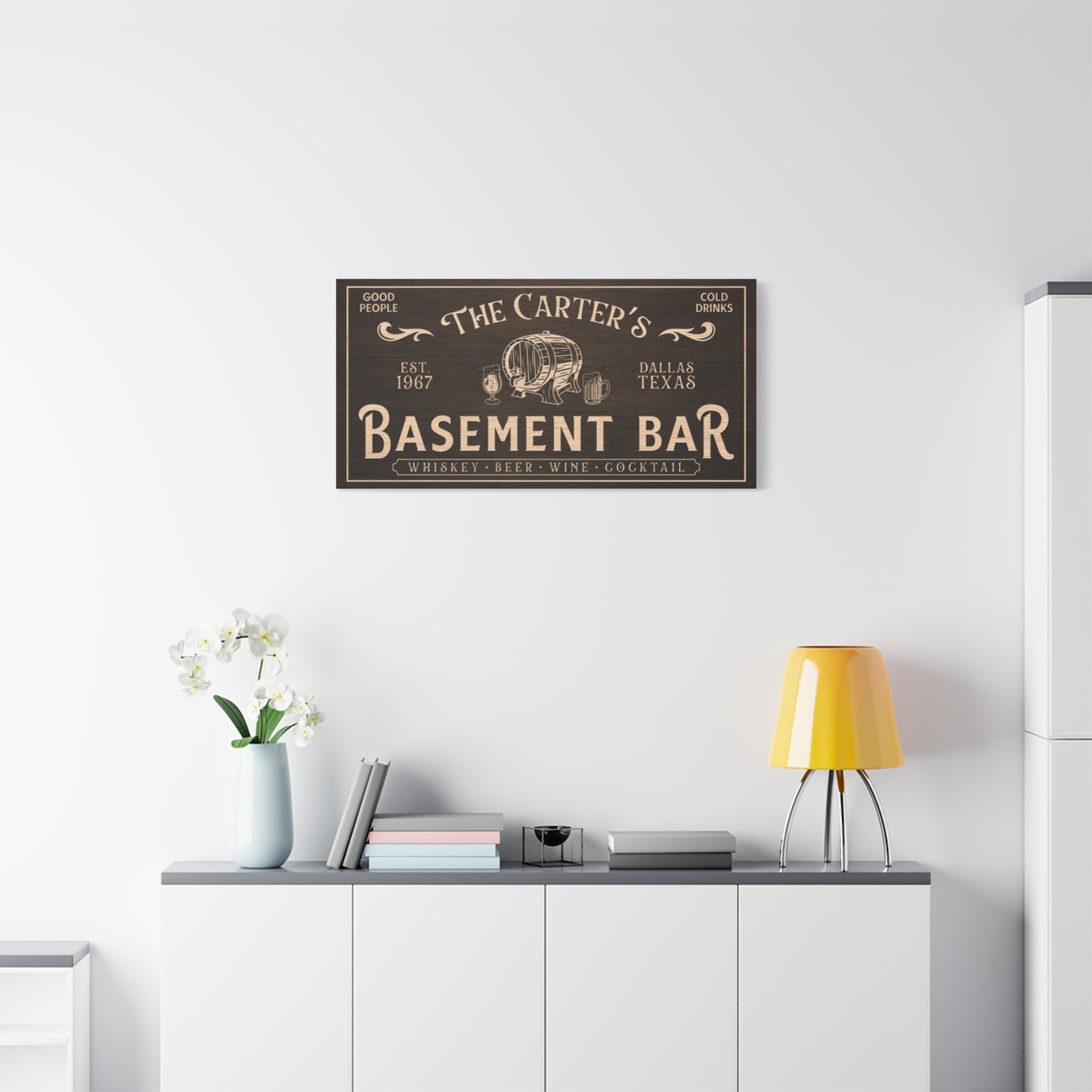 Personalized Basement Bar Sign, Custom Wood Bar Sign for Home Bar, Man Cave, Pub, Family Name Sign, Rustic Wall Decor, Wedding and Anniversary Gift, Custom Wood Sign for Pub and Bar Decor