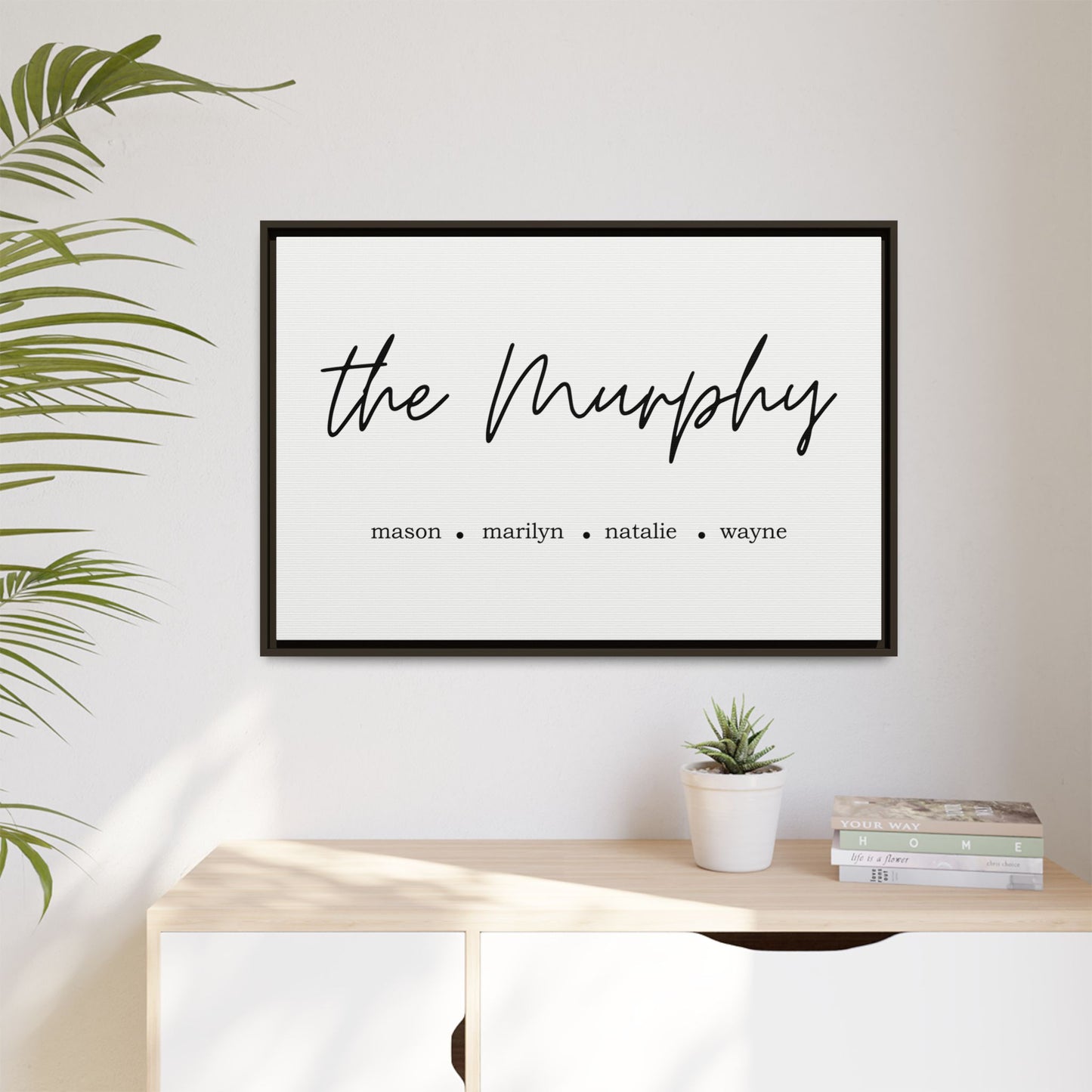 Personalized Family Name Sign with Kids Names - Custom Wall Art for Modern Rustic Home Decor, Housewarming, Wedding, Engagement, or Bridesmaid