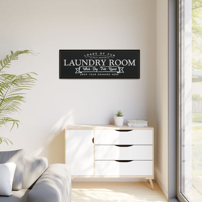 Custom Laundry Room Signs - Personalized Rustic Farmhouse Laundry Wall Decor, Modern Minimalist Laundry Art, Wash Dry Fold Poster, Utility Room Print, Framed Wood Sign, Home Décor, Housewarming & New Home Gift