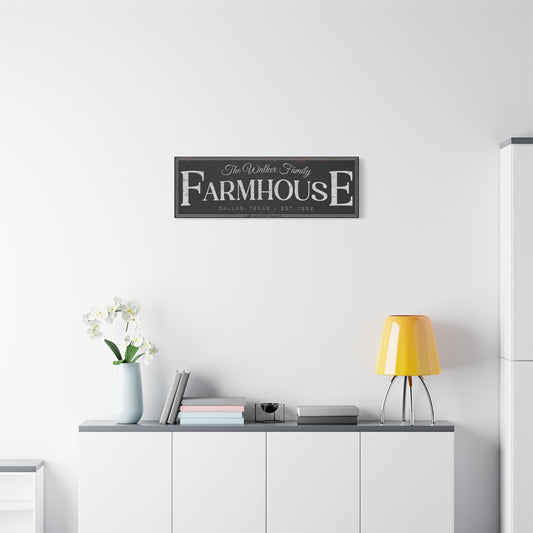 Personalized Farmhouse Name Sign – Rustic Family Last Name Farmhouse Canvas Wall Art | Custom Farm Sign for Home Decor, Farmhouse Wall Art, Family Name Sign, Country Farmhouse Decor