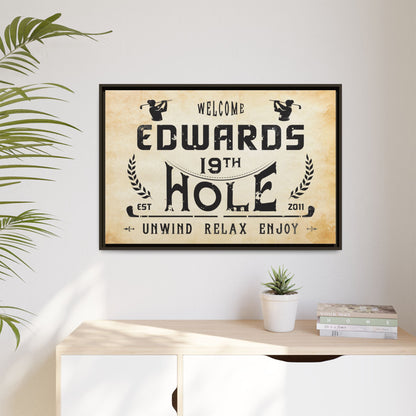 Custom 19th Hole Signs | Personalized Masters Golf Club Wall Art & Decor | Unique Golf Gifts for Husband, Men, Father’s Day, Birthday, Housewarming | Golf Graphic