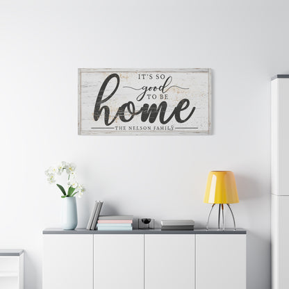 Personalized Modern Farmhouse Welcome Sign - Custom Rustic Canvas Print - Distressed Vintage Wall Art for Farmhouse Living Room, Master Bedroom Large Customizable Wall Hanging