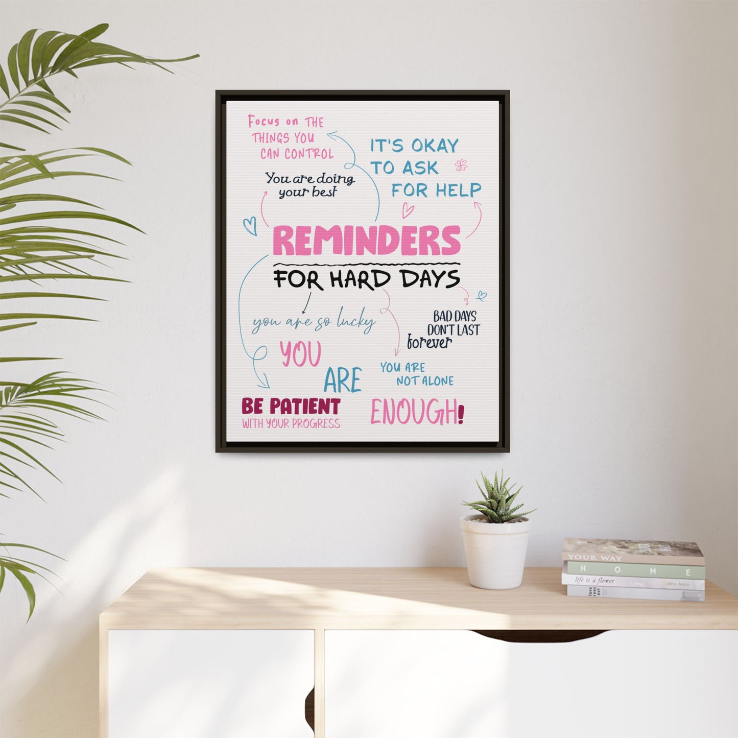 Custom Bedroom Quote Wall Art | Personalized Positive Motivational Art | Inspirational Poster for Dorm Decor