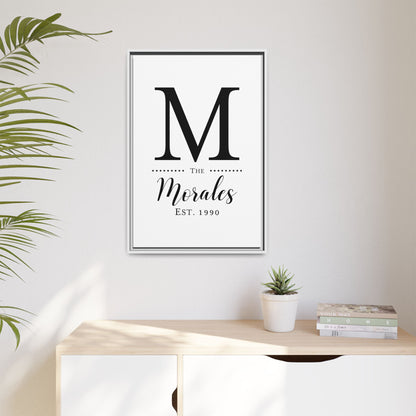 Family Name Wall Art – Custom Monogram and Last Name Sign for Weddings, Anniversaries, and Home Decor