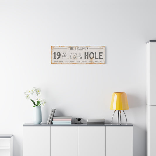 Personalized 19th Hole Sign - Custom Golf Wall Decor | Unique Golf Gifts for Men, Dad, Husband - Man Cave, Basement Bar, Outdoor - Golfing Decor & Sports Monogram - Perfect Housewarming Gift - Golf Club Wall Art & Custom Sign