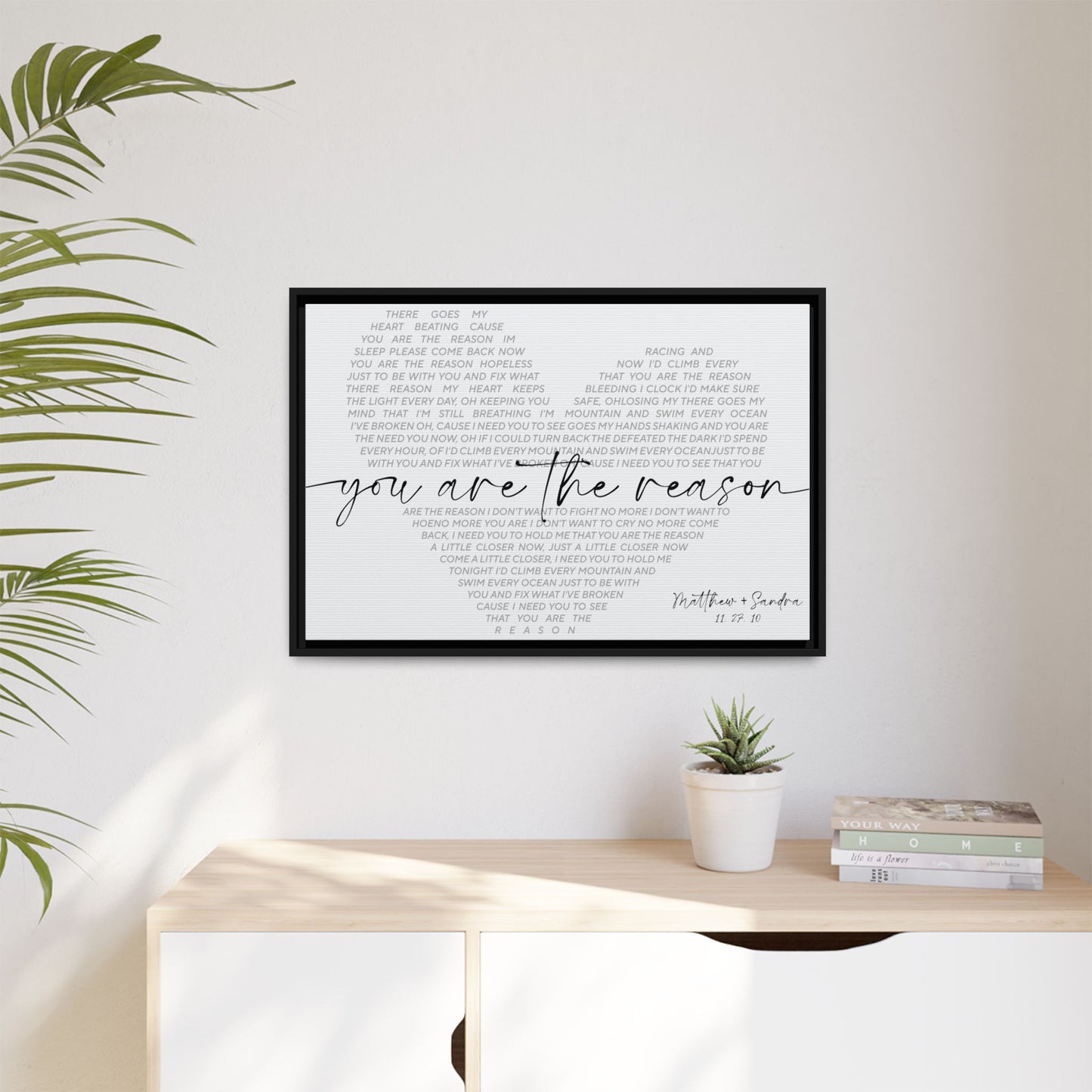 Personalized Master Bedroom Sign – Custom Song Lyrics Canvas Print, Wedding Song Art, First Dance Lyrics Wall Decor, Anniversary Gift for Husband, Wife, or Couples