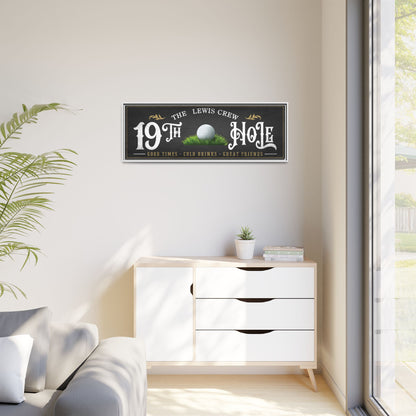 Personalized 19th Hole Signs - Custom Golf Wall Art and Lounge Decor | Unique Golfer Gift for Man Cave, Game Room, or Golf Simulator Room | Golf Lover's Decor and Custom Golf Sign