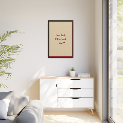 Custom Bedroom Quote Wall Art |  Personalized Cute Bedtime Wall Decor | Trendy Poster for Bedroom | Minimalistic Bed Quote | Cute Wall Decor