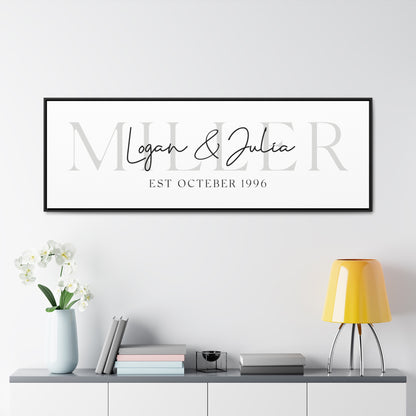 Personalized Family Last Name Sign with Established Date - Custom Anniversary, Engagement, or Housewarming Gift Idea - Unique Wall Decor for Family