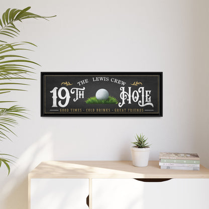 Personalized 19th Hole Signs - Custom Golf Wall Art and Lounge Decor | Unique Golfer Gift for Man Cave, Game Room, or Golf Simulator Room | Golf Lover's Decor and Custom Golf Sign