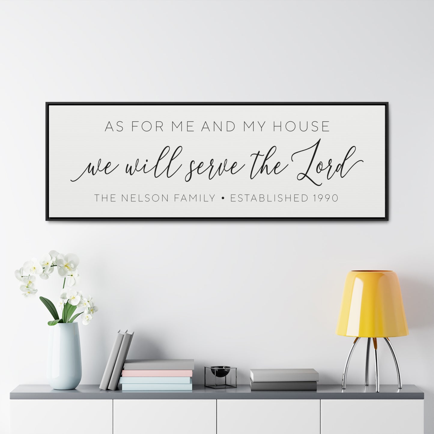 As for Me and My House, We Will Serve the Lord Sign – Joshua 24:15 Christian Wall Decor, Personalized Scripture Sign for Weddings,  Dining Room Decor.