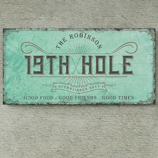 Custom 19th Hole Signs | Personalized Masters Golf Club Signs, Wall Art & Decor | Unique Golf Gifts for Men | Father’s Day, Birthday, and Housewarming Gifts | Gifts for Golf Lovers