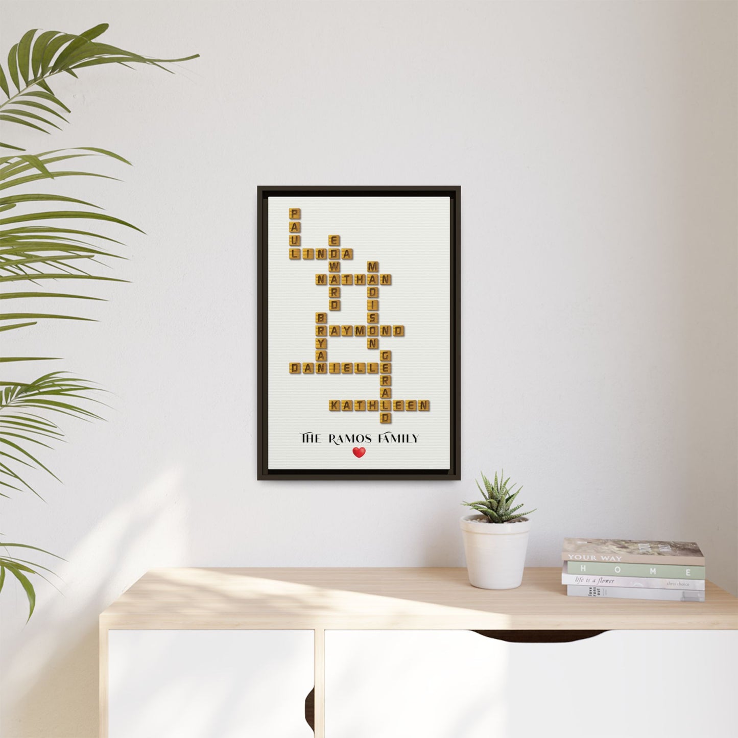 Personalized Family Name Signs Scrabble - Custom Family Name Signs & Crossword Wall Art for Birthdays, Weddings, Anniversaries, Christmas & New Home Gifts