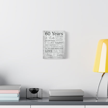 Personalized Anniversary Gift – Custom Family Print on Canvas, Photo, or Print – Wedding Anniversary Gift for Parents, Great Grandparents, or Couple
