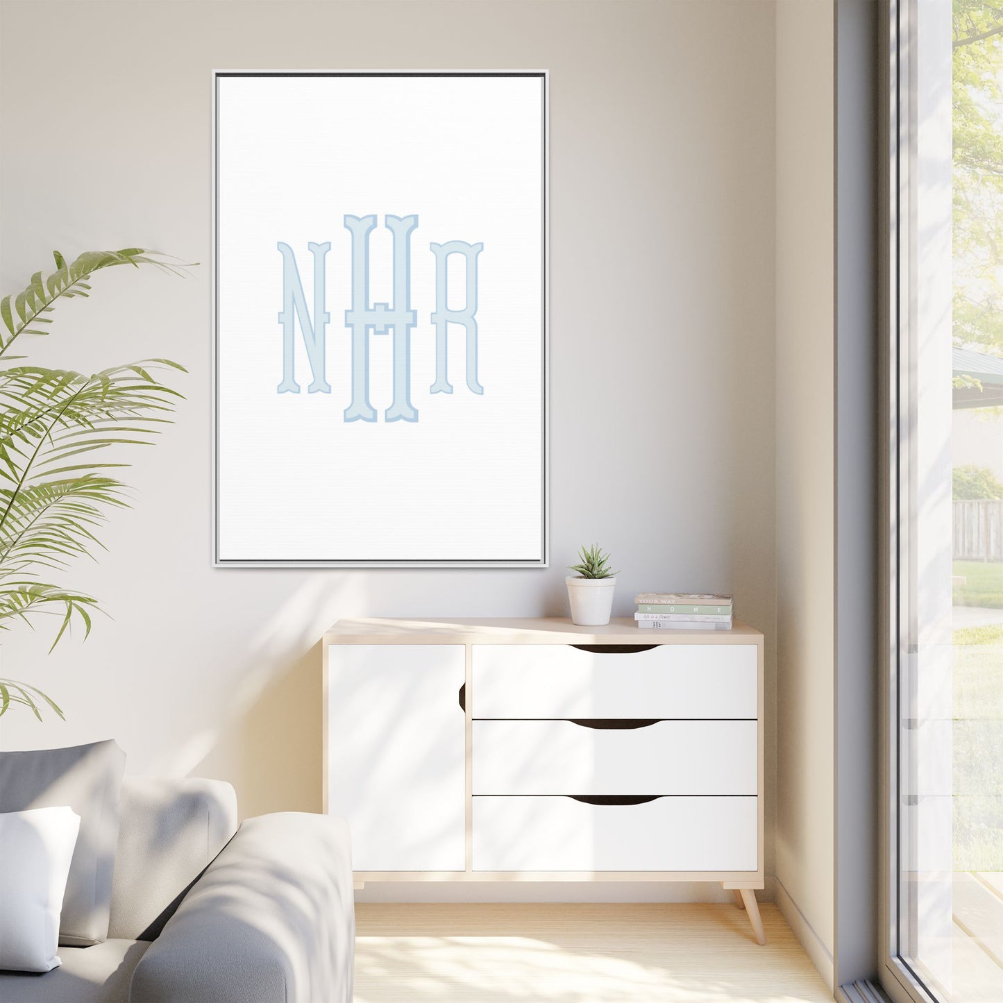 Personalized Monogram Wall Decor | Custom Name & Initial Print | Custom Letter Monogram | Neutral Nursery Art for Boys & Girls | Framed Initial Wall Hanging | Baby Room Wall Decor Ideas