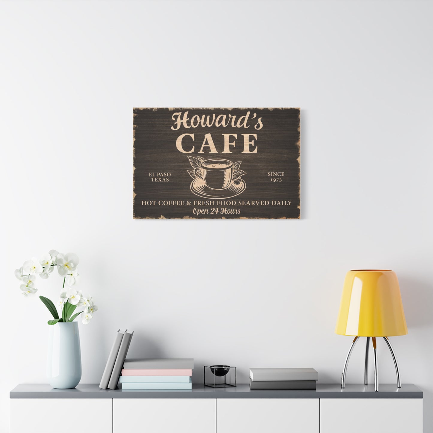 Custom Coffee Bar Sign | Personalized Vintage Kitchen Wall Décor for Coffee Station, Man Cave, or Patio | Rustic Farmhouse Coffee Bar Sign