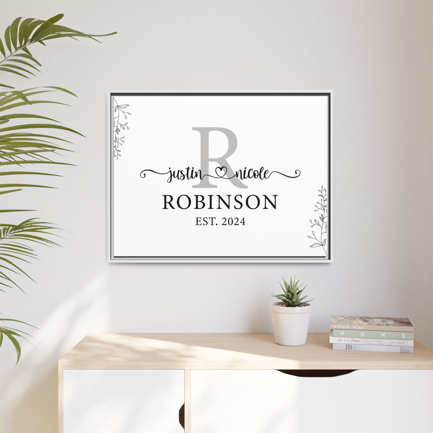 Personalized Family Last Name Sign with Established Date - Custom Anniversary, Engagement, or Housewarming Gift Idea - Unique Wall Decor for Family