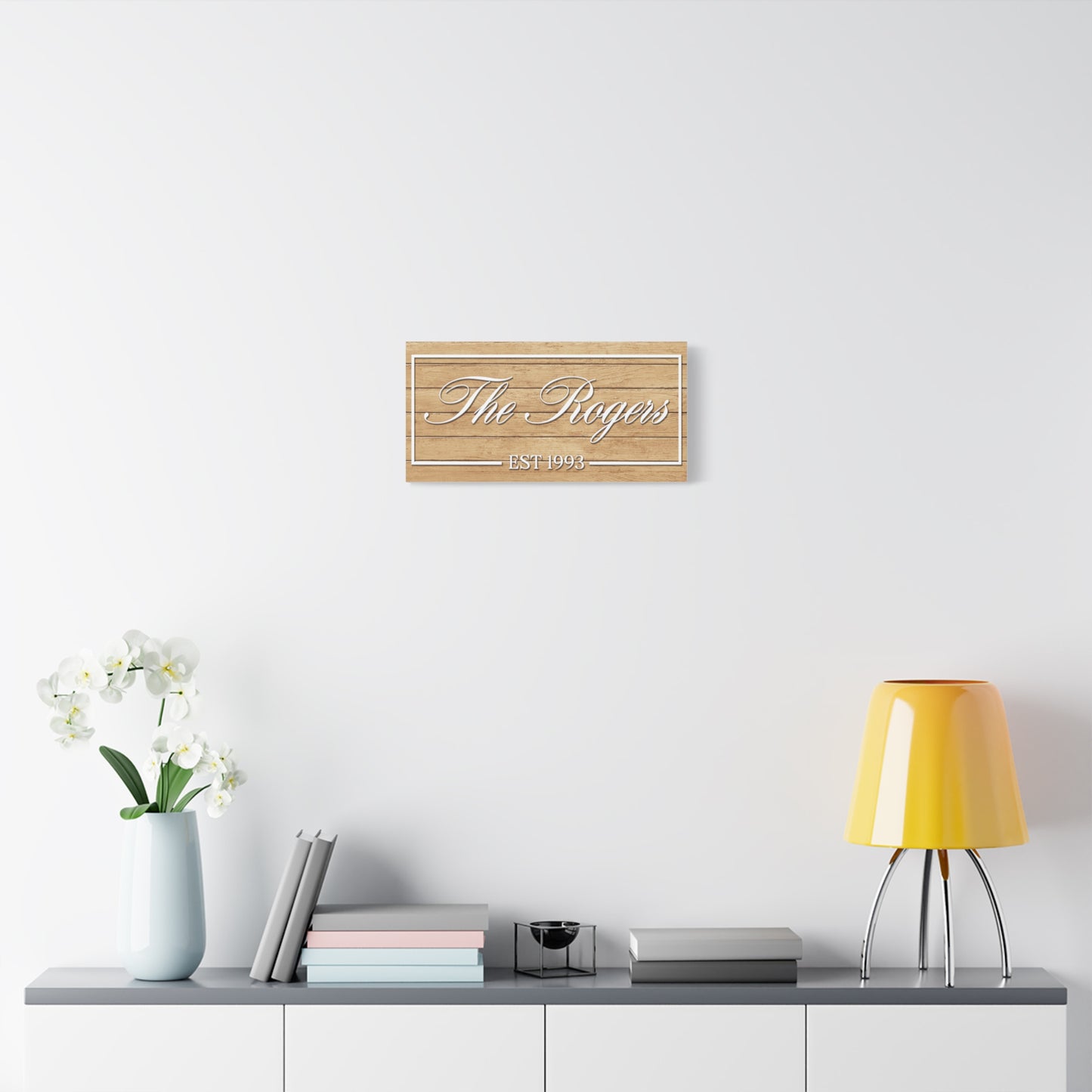 Personalized Family Last Name Sign - Custom Wooden Framed Family Last Name Sign - Family Established Sign for Wedding, Anniversary, Housewarming Gift