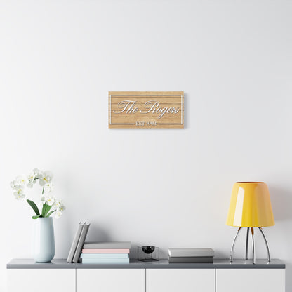 Personalized Family Last Name Sign - Custom Wooden Framed Family Last Name Sign - Family Established Sign for Wedding, Anniversary, Housewarming Gift