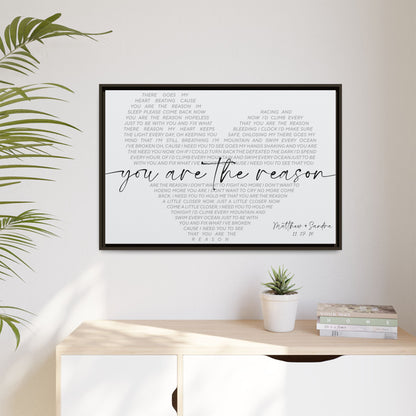 Personalized Master Bedroom Sign – Custom Song Lyrics Canvas Print, Wedding Song Art, First Dance Lyrics Wall Decor, Anniversary Gift for Husband, Wife, or Couples