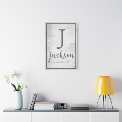 Personalized Monogram Family Last Name Sign - Custom Farmhouse Style Wall Decor for Living Room, Entryway, Bedroom, Kitchen, Office