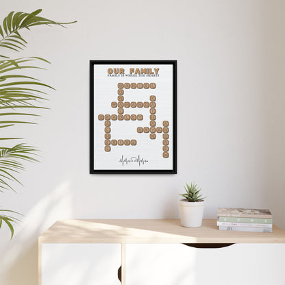 Personalized Family Name Signs Scrabble - Custom Wooden Family Name & Grandkids Crossword Sign - Scrabble Puzzle Sign - Home Décor & Grandparents Christmas Gift