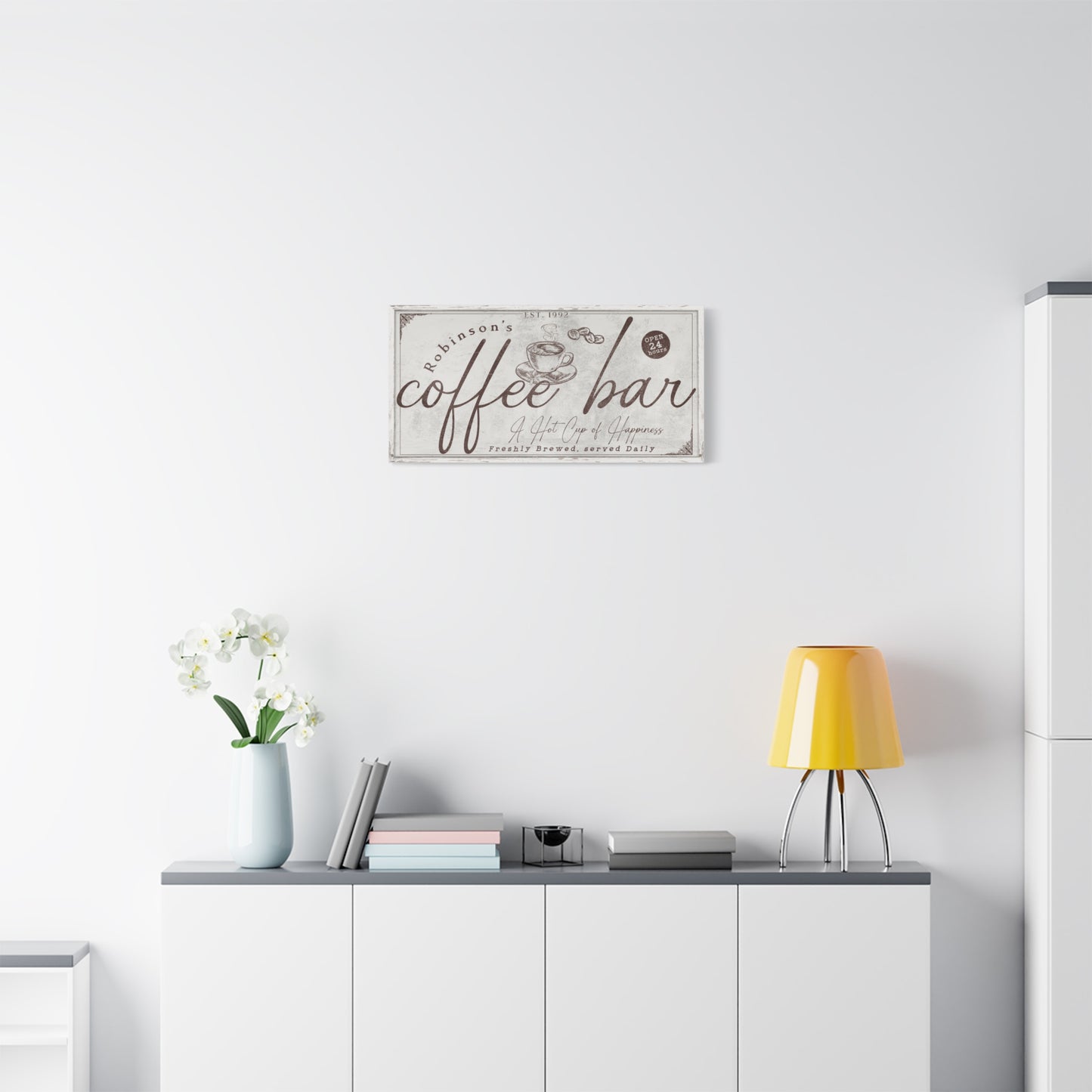 Personalized Coffee Bar Sign - Custom Coffee Bar Sign for Home - Unique Coffee Station Sign