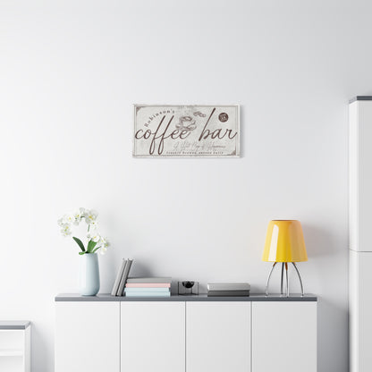 Personalized Coffee Bar Sign - Custom Coffee Bar Sign for Home - Unique Coffee Station Sign
