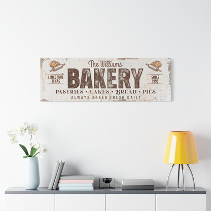 Custom Rustic Bakery Sign - Vintage Style Farmhouse Bakery Decor, Personalized Fresh Bread, Pies & Cake Sign for Bake Shops, Farmers Bakery, Cake Shop, Gift for Bakers & Bakery Owners